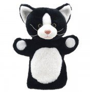 Marionnette à main enfant Chat noir et blanc 25cm