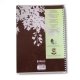 Cahier  spirale recycl petits carreaux A4 96p Marron Forever