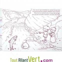 Cahier  colorier Thierry et Maguelonne en papier recycl