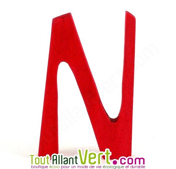 Lettre N de couleur en bois pour prénom, H.7,5 cm achat ...
