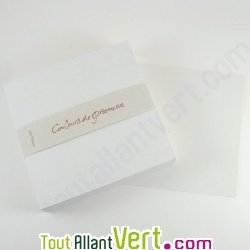 Cartes recycles 14x14 cm, blanc, Couleur de Provence, 175g, lot de 100