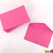 Enveloppes recycles 9x14 cm, Couleur de Provence, 100g, lot de 50, fuchsia