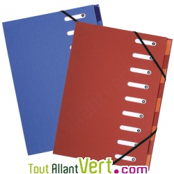 Trieur 9 compartiments, dos extensible, A4+ recycl, Forever