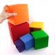 Cube empilable color en bois, 65cm