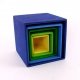 Cube empilable color en bois, 36cm