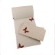 Enveloppes rustiques Papillon en papier recycl 110x220 lot de 25