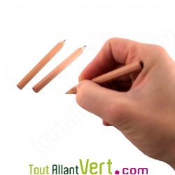 Mini-crayon HB en bois naturel certifi, 8,5 cm