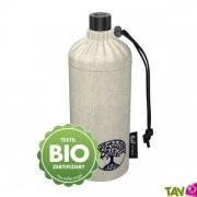 Gourde cologique en verre isotherme textile bio 0.6 litres