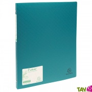 Classeur 4 anneaux polypro recycl turquoise, Forever, dos 2 cm