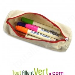 Trousse  crayons en coton bio  personnaliser soi-mme