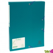 Bote de classement turquoise PP recycl, Dos 40mm, Forever