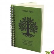Carnet lign Olive A6  spirale 120 pages recycles, 90g