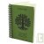 Carnet lign Olive A6  spirale 120 pages recycles, 90g
