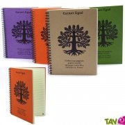 Carnet lign A5  spirale 120 pages recycles, 90g