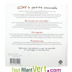 Cahier  colorier Coxy, histoire des Coccinelles en papier recycl
