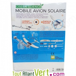 Kit construction Mobile avion solaire, jeu sur l\'nergie solaire 5 ans+