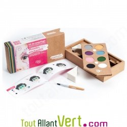 Kit de maquillage bio pour enfants 8 couleurs Mondes enchants, Namaki