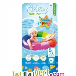 11 Culottes de bain jetables cologiques, 12-18kg, swim & play, Tidoo