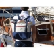 Grand sac  dos en voile de bateau recycl, 42 cm