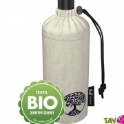 Gourde cologique en verre isotherme textile bio 0.75 litres