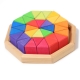 Puzzle cratif en bois multicolore octogone Grimms
