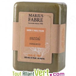 Savonnette de Marseille Santal parfum  l\'huile d\'olive, 150g