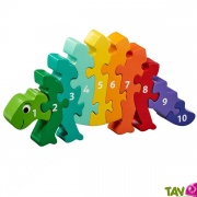 Puzzle en bois dinosaure avec nombres de 1  10