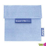 Sac  gouter Snack'NGo Duo Bleu avec 2 pochettes rutilisable et lavable