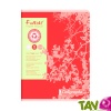 Cahier recycl Grand carreaux 17x22cm 96p Rouge Forever