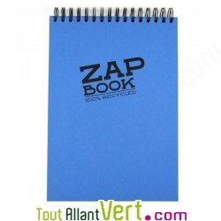 Bloc spirale  l\'italienne uni recycl A4 80g 320 pages Bleu ZapBook