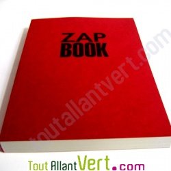 Bloc uni encoll recycl A5 80g 320 pages Rouge srie ZapBook