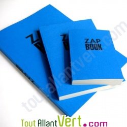 Bloc uni encoll recycl A5 80g 320 pages Bleu srie ZapBook