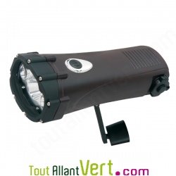 Lampe tanche rechargeable  dynamo 3 puissances d\'clairage + chargeur GSM