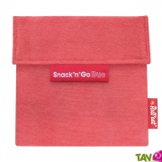 Sac  gouter Rouge Snack'NGo Duo avec 2 pochettes rutilisable et lavable