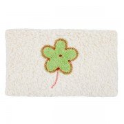 Petit coussin Bouillotte Graines d'épeautre et coton bio avec trèfle 20x13cm