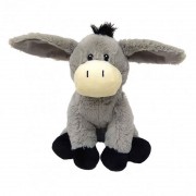 Peluche bouillotte joli âne gris grains de blé et lavande, à chauffer au micro-onde