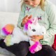 Peluche bouillotte déhoussable Licorne blanche arc en ciel au micro-ondes