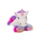 Peluche bouillotte déhoussable Licorne blanche arc en ciel au micro-ondes