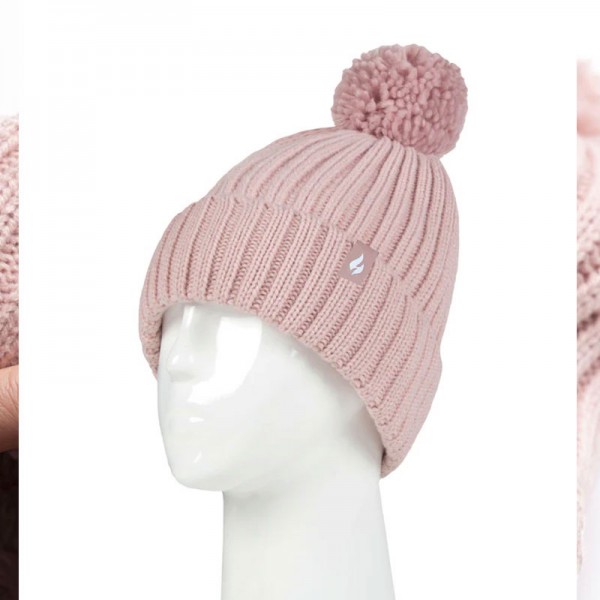 Alepo Bonnet d'hiver pour femme, doublure en polaire chaude tricotée douce  avec pompon, Violet foncé + rose, Taille unique : : Mode