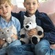 Peluche bouillotte Loup déhoussable à chauffer au micro-ondes