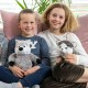 Peluche bouillotte Loup déhoussable à chauffer au micro-ondes