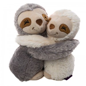 Duo de Paresseux, Peluche bouillotte déhoussable, micro-ondes