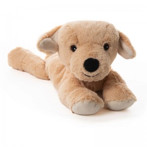 Peluche Bouillotte Chien Labrador allongé à chauffer aux micro-ondes