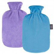 Bouillotte à eau velours homme et femme 2l - 34 cm