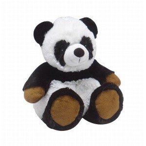 Peluche bouillotte micro-onde Panda noir et blanc pour enfant
