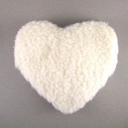 Bouillotte coeur laine noyaux de cerise - 26cm