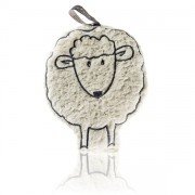 Mouton bouillotte toute douce aux noyaux de cerise - 16 cm