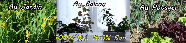 Au jardin, au potager ou au balcon, 100% bio, 100% bon !