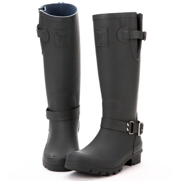 Bottes de pluie cavalières Mosquitos noir femme