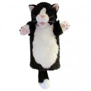Marionnette Chat Noir et Blanc à longue manche